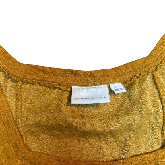 ett twa by Anthropologie Square Neck Top - Yellow XS - Picture 2 of 3